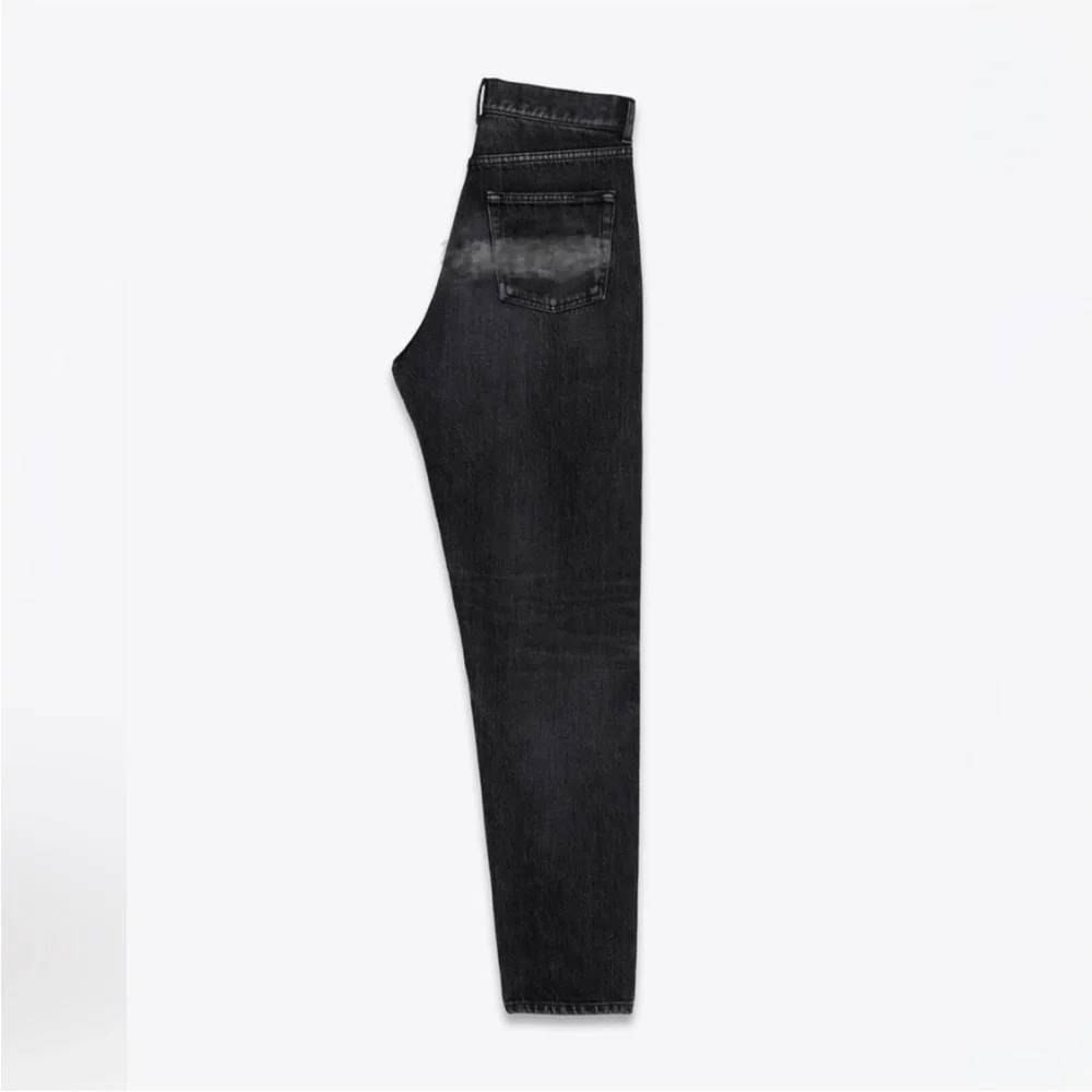 SAINT LAURENT D18 size 34 jeans slim fit skinny distressed black YSL YVES